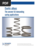 Exotic Alloys For Spring Applications