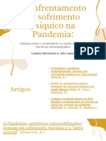 O Enfrentamento Do Sofrimento Psíquico Na Pandemia