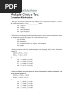 Quiz Sle Gaussianelimination