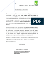 Formato de Carta de Exposición de Motivos para Trabajo