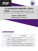 COT-TR Rubrics (Distinguished)