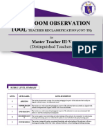 COT-TR Rubrics (Distinguished)