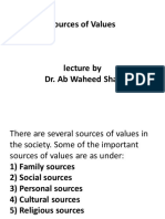 Sources of Values