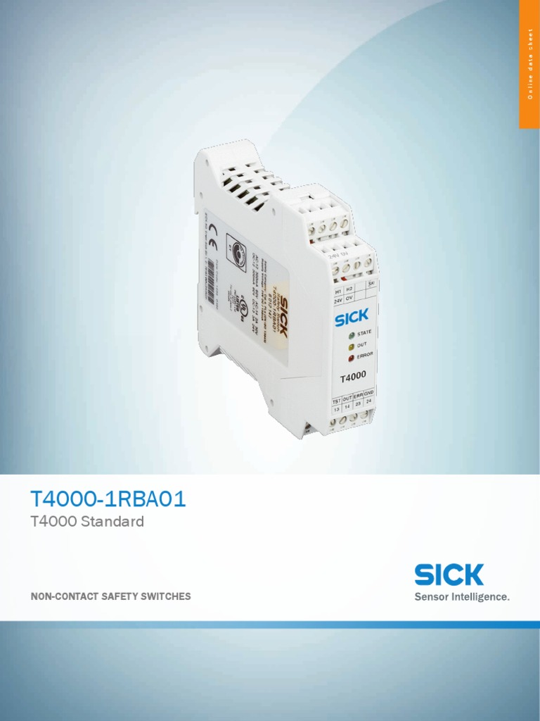 Datasheet T4000-1RBA01 6012147 en | PDF | Relay | Alternating Current