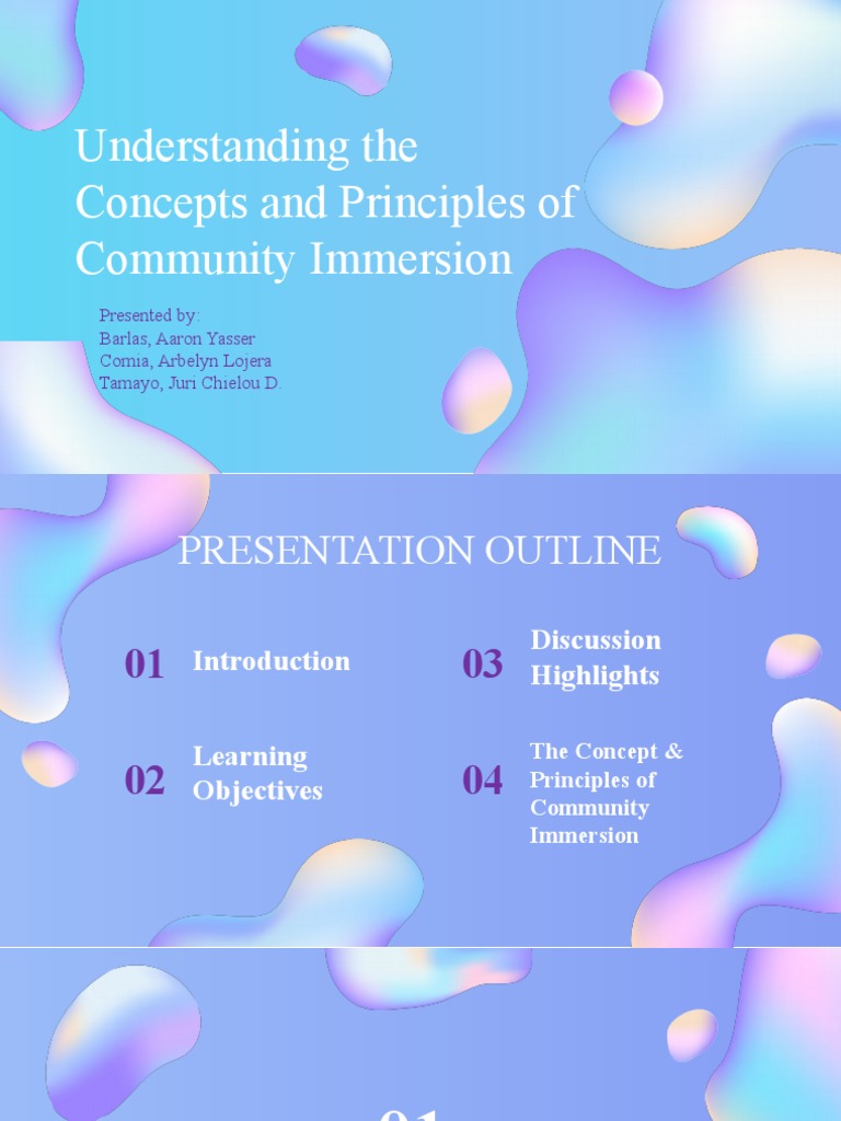 Understanding The Concepts and Principles of Community Immersion PDF