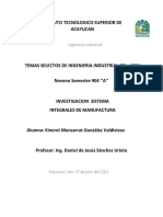 Investigacion Sistema Integrales de Manufactura