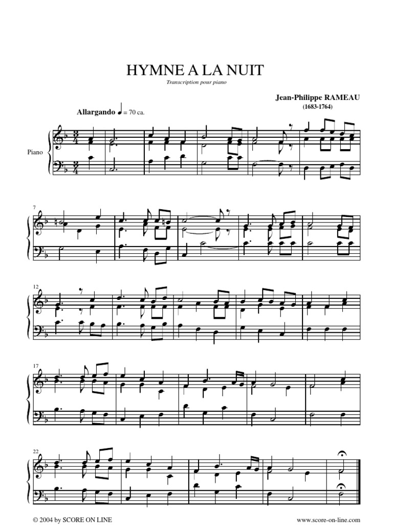 楽譜　ピアノ　RAMEAU Rameau Piano | PDF