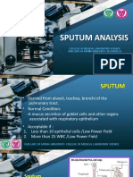 Sputum Analysis and Bal