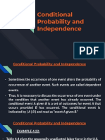 Conditional Probability and - Independence