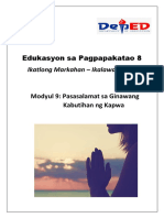 Edukasyon Sa Pagpapakatao 8: Ikatlong Markahan - Ikalawang Linggo