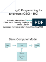 Beginning C Programming For Engineers (CSCI-1190)