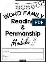 WORD FAMILY Reading and Penmanship MODULE