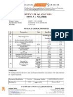 Certificate of Analysis: Mofs - X C Polymer
