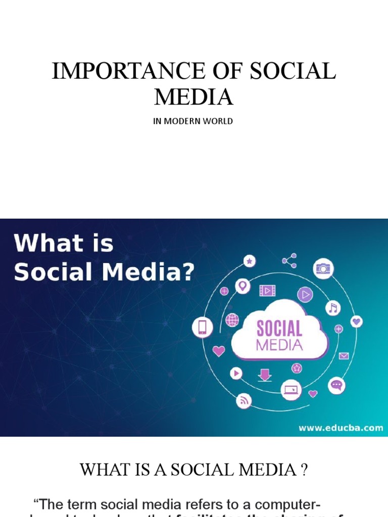 Importance of Social Media PDF