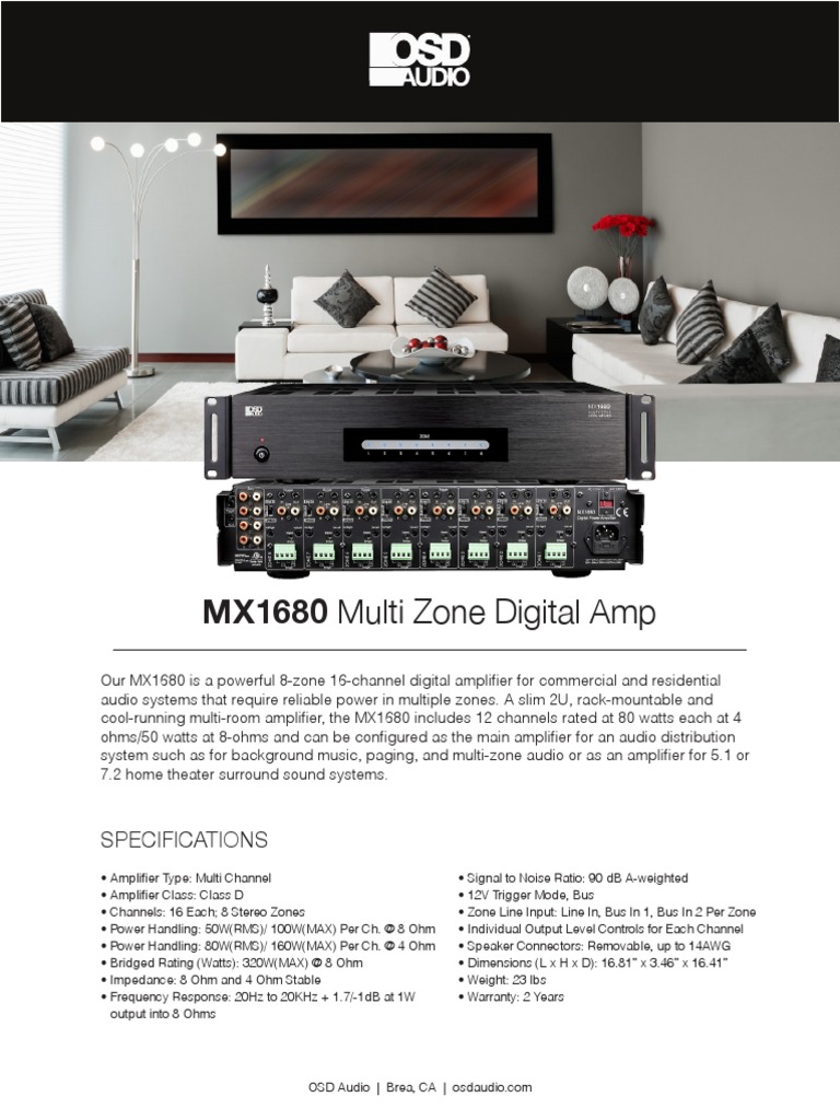 OSD MX1680 Data Sheet PDF