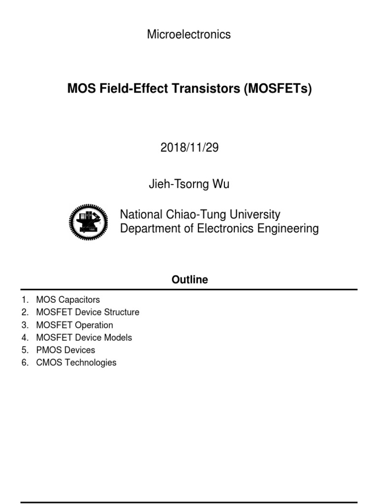 11 MOS Field-Effect Transistors | PDF | Field Effect Transistor | Mosfet