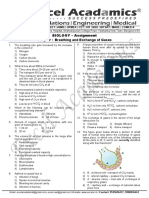 Chapter: Breathing and Exchange of Gases: BIOLOGY - Assignment