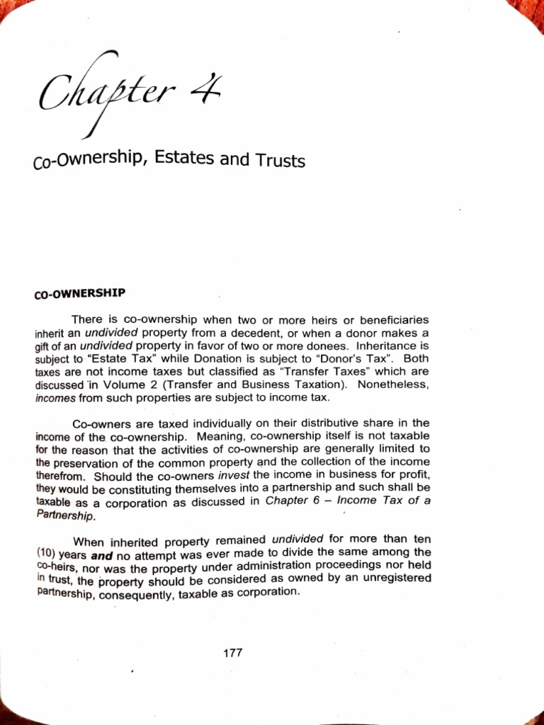 Co-Ownership and Estate Tax Guide | PDF | Trust Law | Taxes