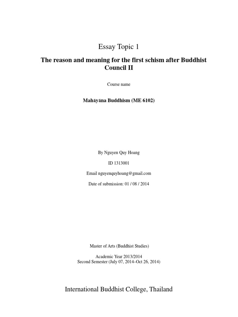 The Reason And Meaning For The First SCH PDF Mahayana Buddhahood