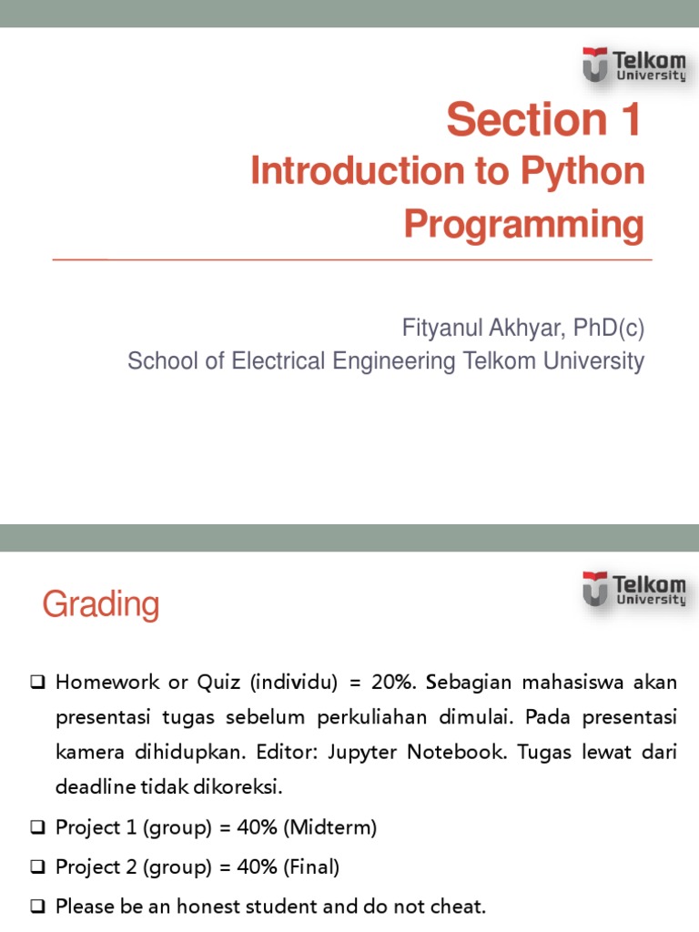 1-Introduction Python Programming | PDF | Python (Programming Language ...