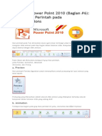 PowerPoint 2010 Animasi Tab Fungsi Ikon