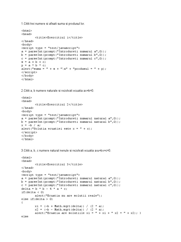 JavaScript Exercises for Beginners | PDF | Teaching Methods & Materials ...