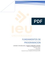 Concepto y Fundamento de Progroframacion Modulo 1 Actividad 1