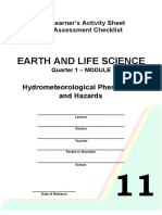 Earth and Life Science: Hydrometeorological Phenomena and Hazards
