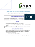 Export Packaging Facility Guidelines: Space