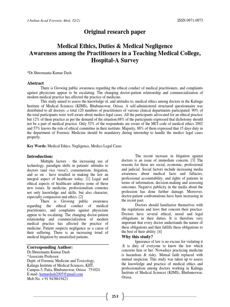 Medical Ethics Awareness in Practitioners | PDF | Physician | Medicine