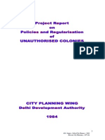 Project Report On Policies&RegularisationofUnauthorizedcolonies 1984
