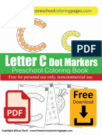 Letter C Do A Dot Marker Preschool Coloring Pages Free Printable For Kids Alphabet ABC PDF Nursery Book-01