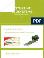 Estuarine Ecosystems: By: Jose Andre Ieuan R. Capulong IV G07 E Topic 8