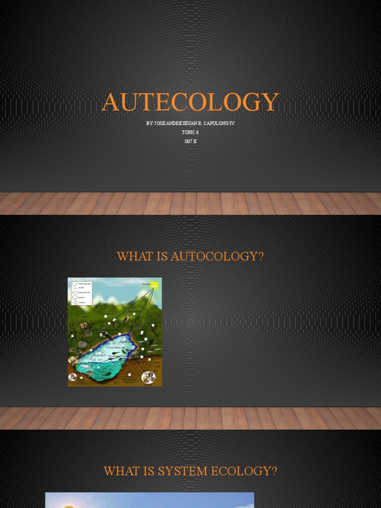 Autecology PDF
