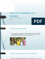 Roles in Community As A Teenager