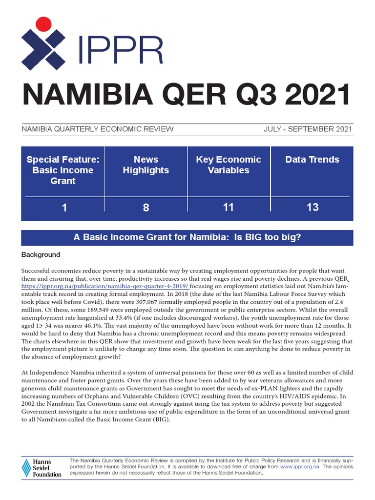 Namibia Economic Review: Q3 2021 Insights | PDF | Taxes | Namibia