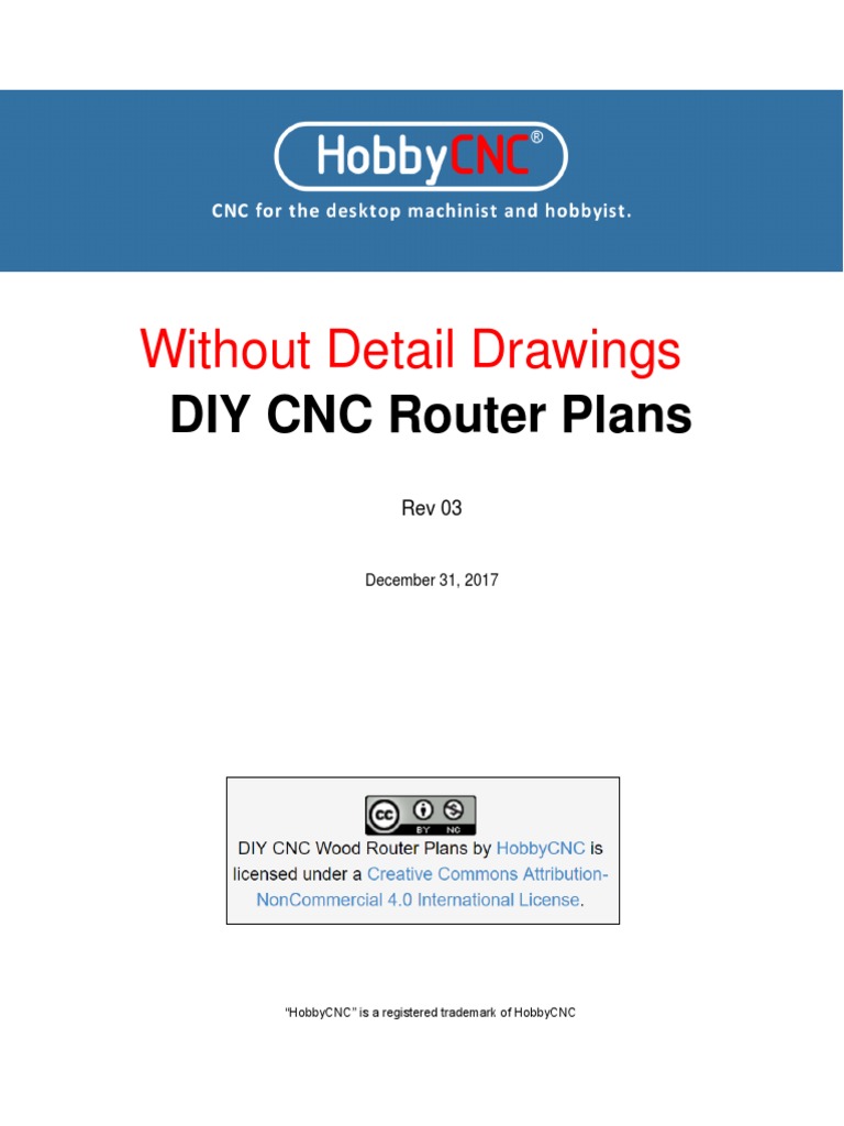 Without Detail Drawings: DIY CNC Router Plans | PDF | Screw | Numerical ...