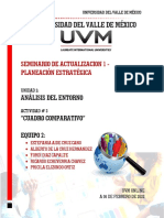 Universidad Del Valle de México: Seminario de Actualizacion 1 - Planeación Estratégica