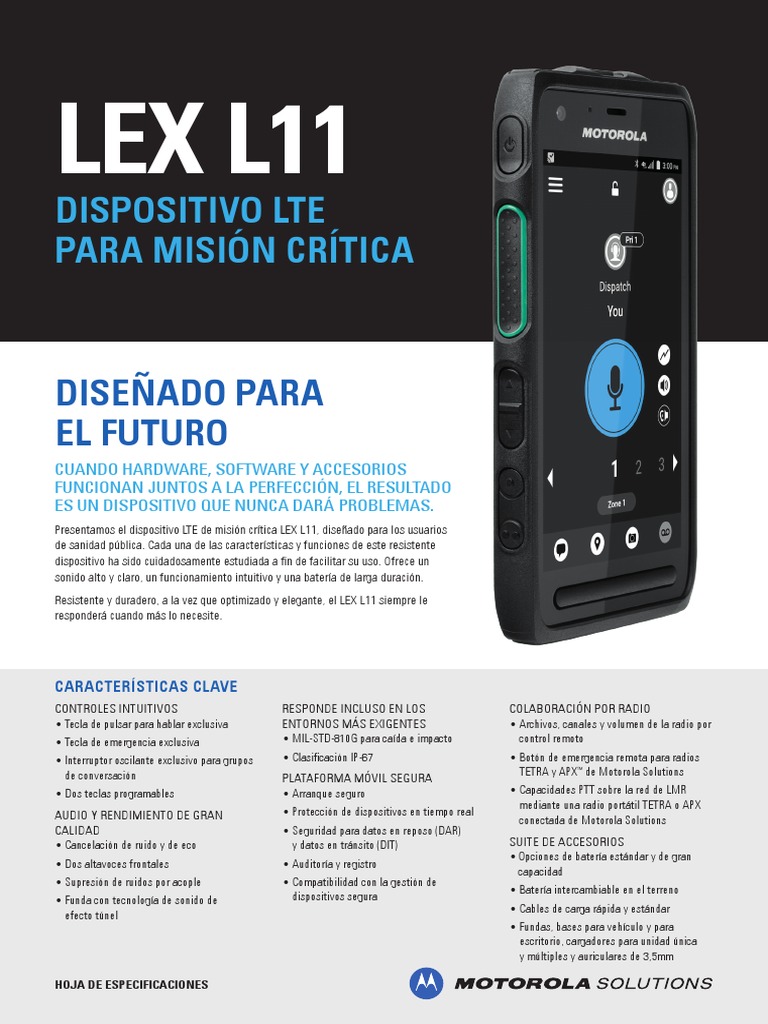 Lex l11 Specification Sheet Spa | PDF | Informática