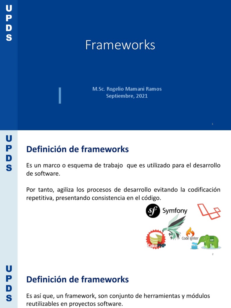 Definición y Tipos de Frameworks | PDF | Software de la aplicacion ...