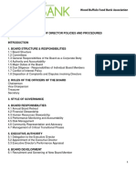 Board of Directors Policies and Procedures