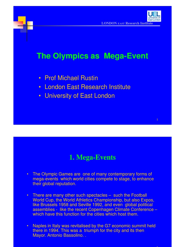 The Olympics as a Global Mega-Event | PDF | Olympic Games | Economies