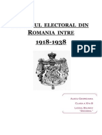 Sistemul Elecotral Din Romania,Intre 1918-1938