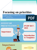 Focusing On Priorities: Philippine Youth Development Plan 2017-2022