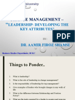 BUKC - Change Management - Chapter 10 - Leadership