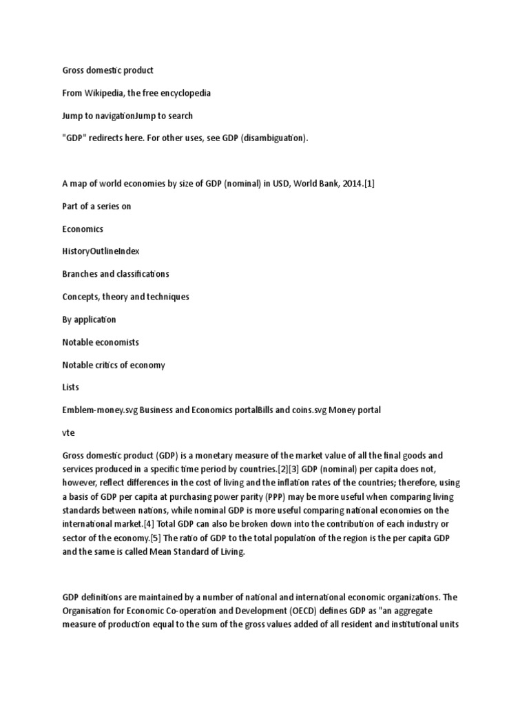 Understanding Gross Domestic Product (GDP) | PDF | Gross Domestic ...