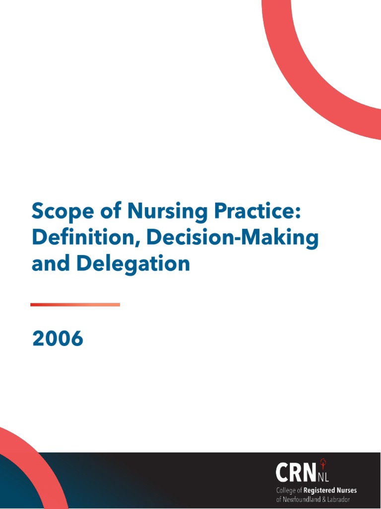 Scope of Nursing Practice PDF Nursing Nurse Practitioner