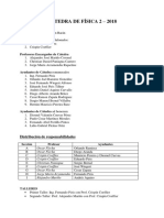 CÁTEDRA DE FÍSICA 2 - Organizacion