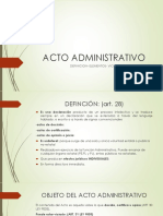 Acto Administrativo - Elementos y Vicios