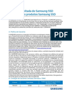 SAMSUNG SSD Limited Warranty Portuguese